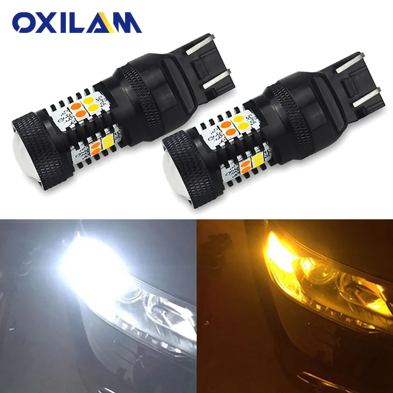 OXILAM Двухцветная светодиодная лампа T20 w21 5 Вт DRL 7440 Switchback wy21w 7443 SMD поворотный сигнал, внешнее освещение для автомобиля
OXILAM Двухцветная светодиодная лампа T20 w21 5 Вт DRL 7440 Switchback wy21w 7443 SMD поворотный сигнал, внешнее освещение для автомобиля