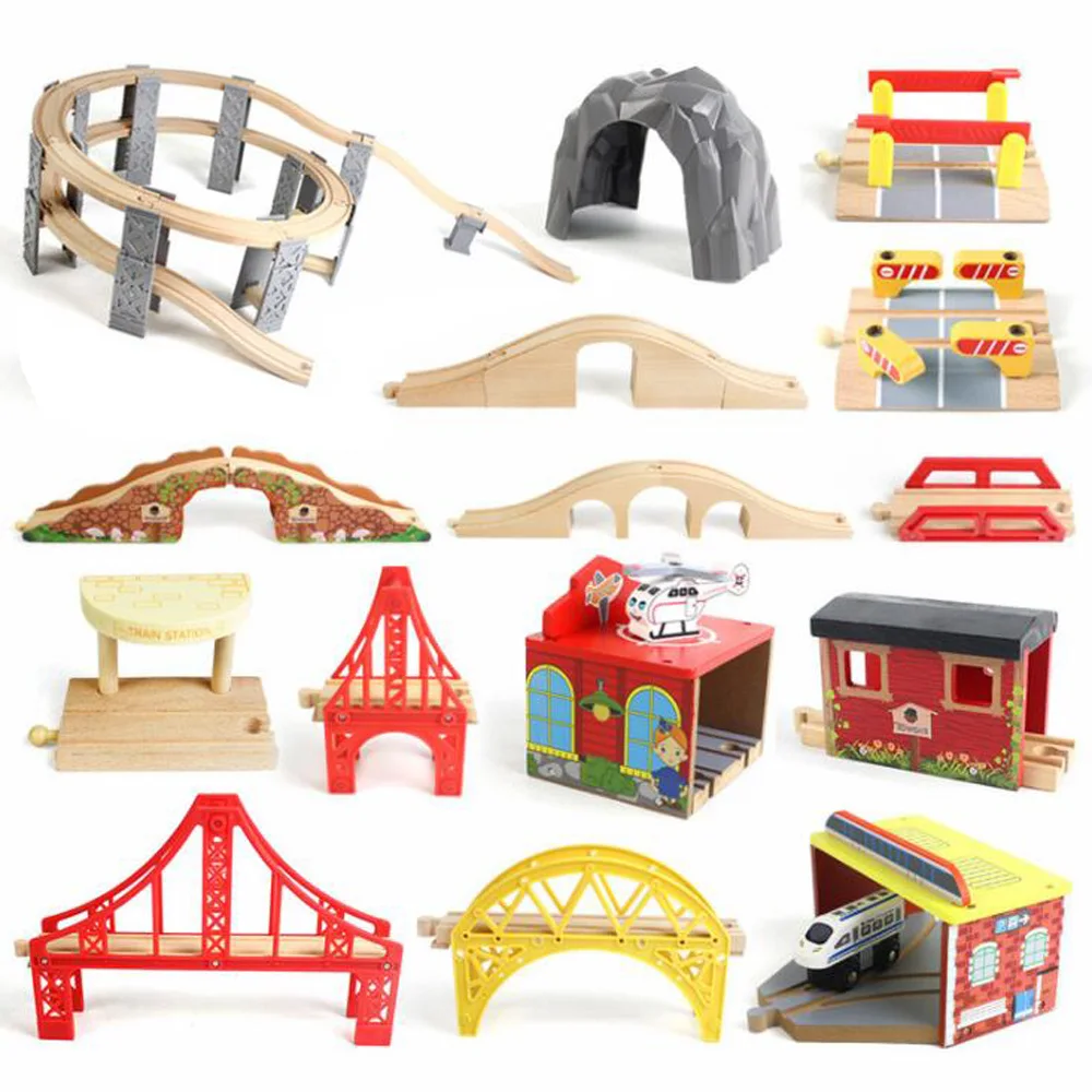 Wooden Rail Track Beech Bridge accessories Wooden Train Educational Blocks Toys Boy Kids Toy Multiple track Fit for Thomas Piece
Wooden Rail Track Beech Bridge accessories Wooden Train Educational Blocks Toys Boy Kids Toy Multiple track Fit for Thomas Piece