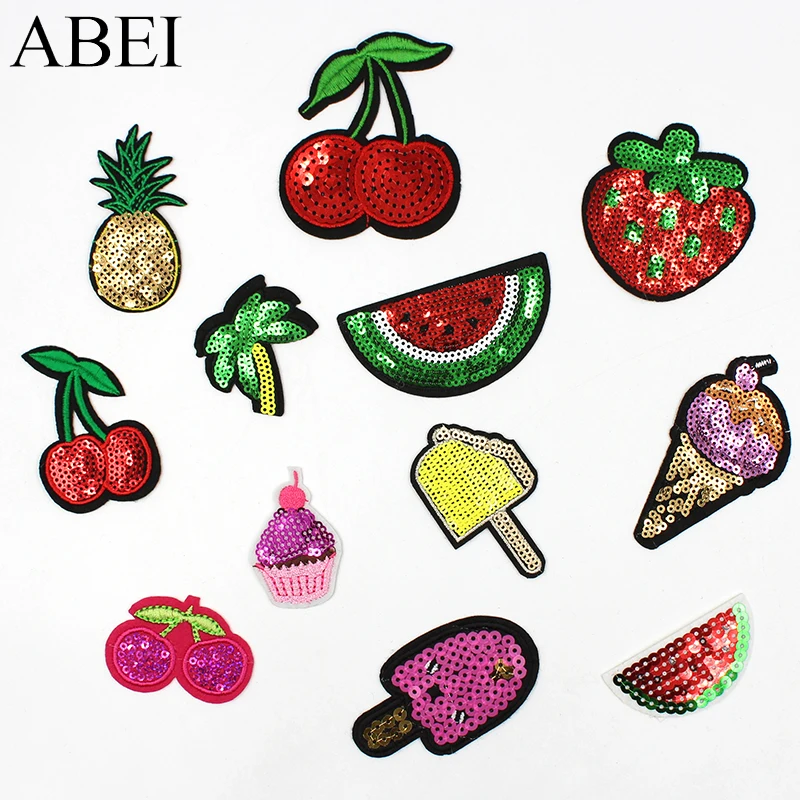 12pcs/lot Mix Sequined Fruits Patches Iron On Ice Cream Stickers for bags DIY Jeans Sweaters Applique Handmade Sewing Patchwork
12pcs/lot Mix Sequined Fruits Patches Iron On Ice Cream Stickers for bags DIY Jeans Sweaters Applique Handmade Sewing Patchwork