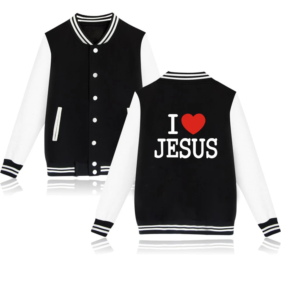 I LOVE JESUS Letter print Baseball Jacket Fleece Hoodies streetwear coat tracksuit men women coats and jackets
I LOVE JESUS Letter print Baseball Jacket Fleece Hoodies streetwear coat tracksuit men women coats and jackets