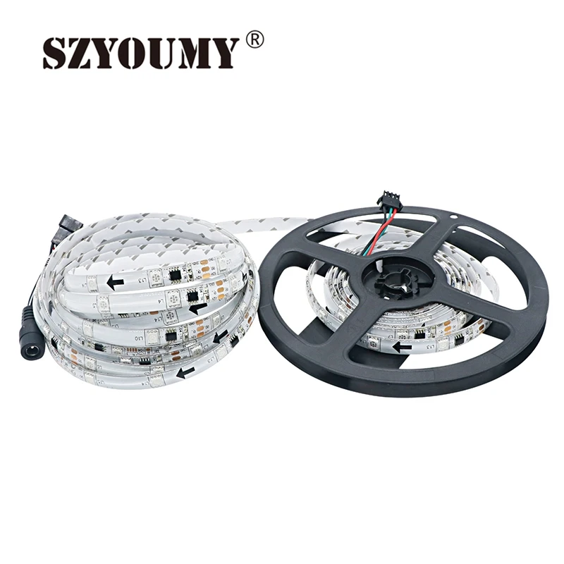 SZYOUMY DC12V 5m Led Strip 1903 Waterproof 1903 IC SMD 5050 RGB Dream Magic Color LED Strip+133 Program RF Controller
SZYOUMY DC12V 5m Led Strip 1903 Waterproof 1903 IC SMD 5050 RGB Dream Magic Color LED Strip+133 Program RF Controller