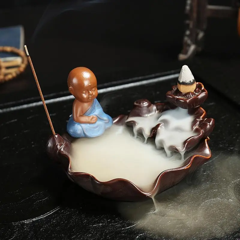 The Little Monk Ceramic Stick Incense Holder Smoke Wwaterfall Backflow Incense Burner Home Decor Aromatherapy Buddha Censer
The Little Monk Ceramic Stick Incense Holder Smoke Wwaterfall Backflow Incense Burner Home Decor Aromatherapy Buddha Censer