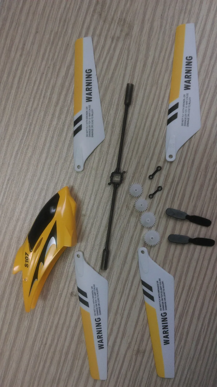 Syma S107G Spare Pack 4pcs Blades+canopy+gear set+buckles+Tail blades+Metal Alloy Yellow Free Track Shipping
Syma S107G Spare Pack 4pcs Blades+canopy+gear set+buckles+Tail blades+Metal Alloy Yellow Free Track Shipping
