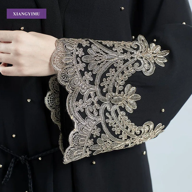 abaya muslim dress Lace Open Abaya Pearls Full abayas for women dubai islamic clothing Kaftan Turkey muslim dress eidmubarak
abaya muslim dress Lace Open Abaya Pearls Full abayas for women dubai islamic clothing Kaftan Turkey muslim dress eidmubarak
