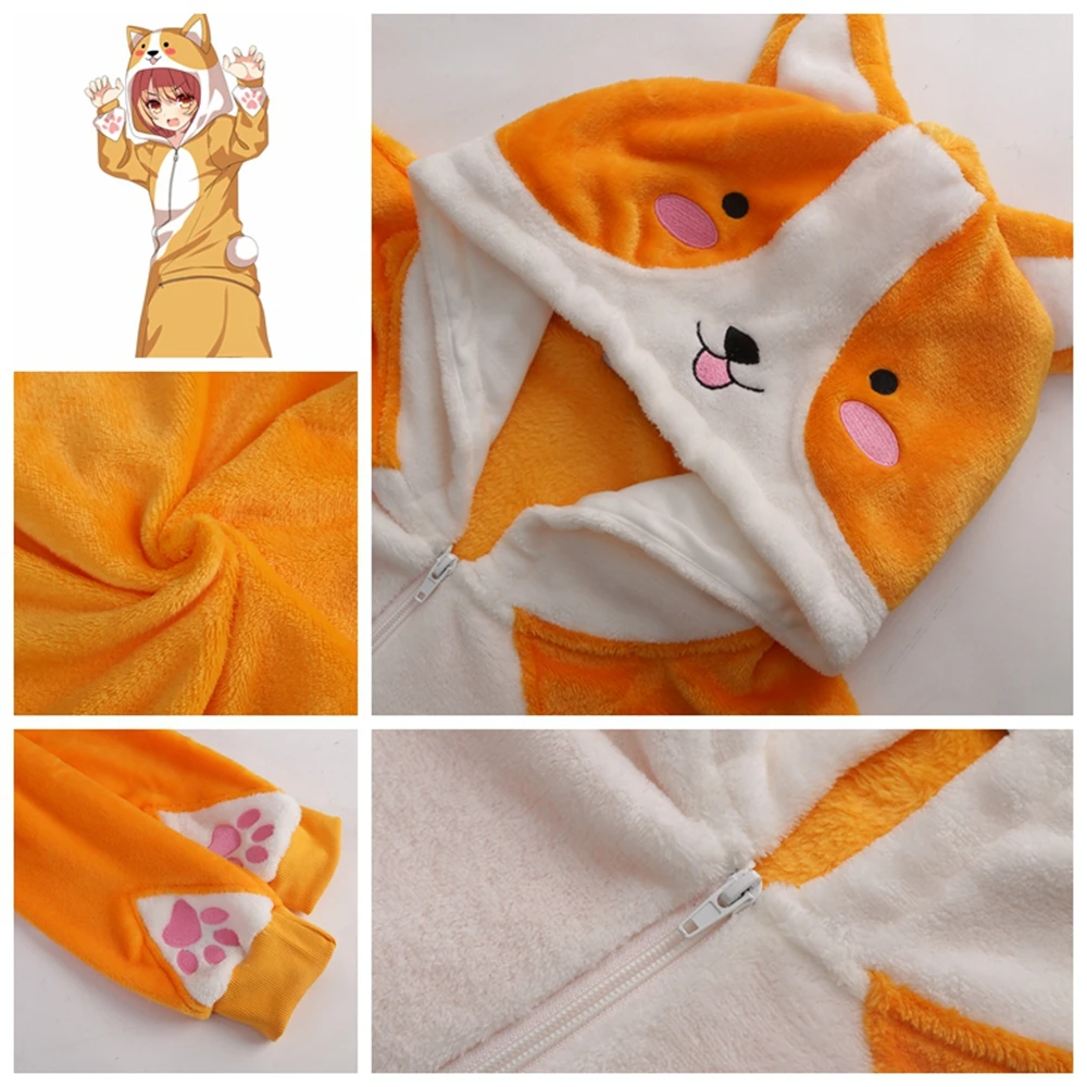 Anime JK Shiba Inu Welsh Corgi Pembroke Dog Cartoon Monster Dinosaur Animal Cosplay hooded Jumpsuits Pyjamas Costume
Anime JK Shiba Inu Welsh Corgi Pembroke Dog Cartoon Monster Dinosaur Animal Cosplay hooded Jumpsuits Pyjamas Costume