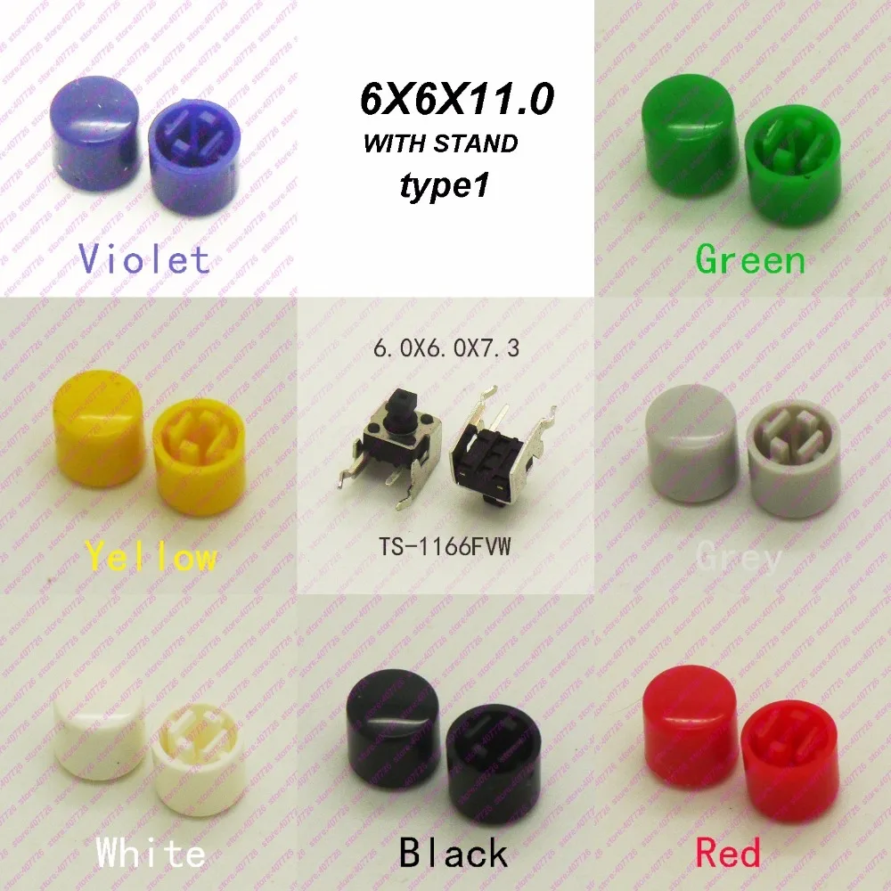 1000PCS 6X6X7.3MM (H=11MM With Cap) Momentary Tact Button horizontal Switch Top Square Tactical Keys Switch Mini Push Button
1000PCS 6X6X7.3MM (H=11MM With Cap) Momentary Tact Button horizontal Switch Top Square Tactical Keys Switch Mini Push Button