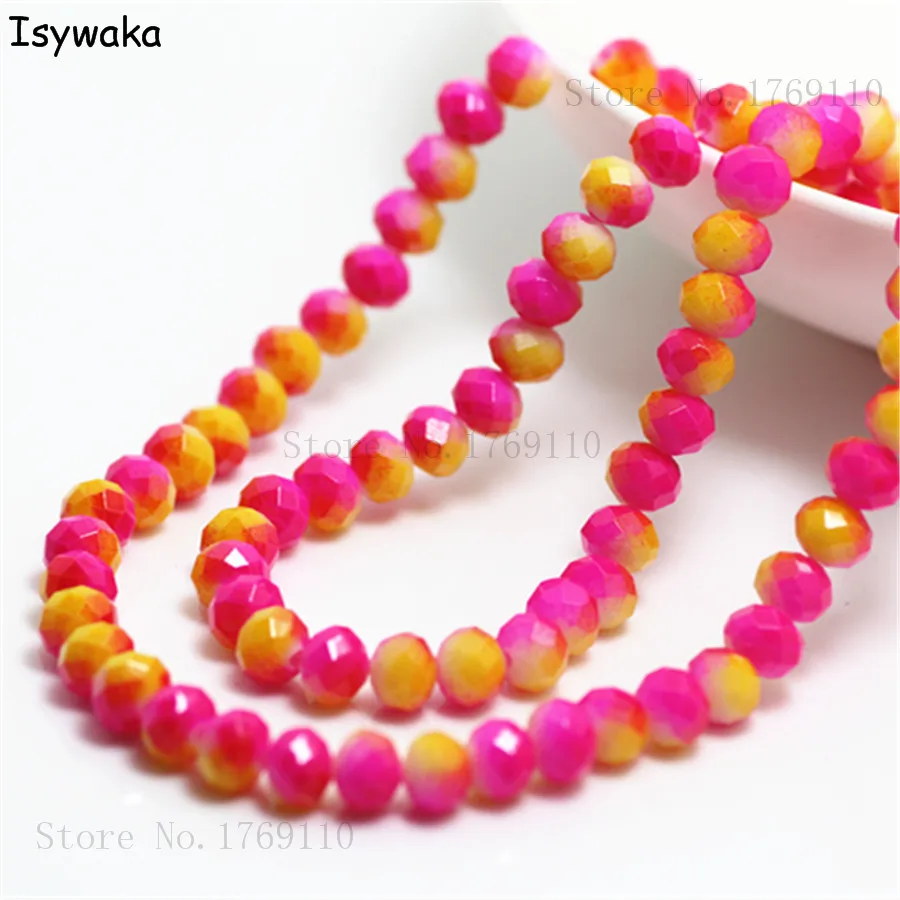 Isywaka Fashion 4x6mm 50pcs Rondelle Austria faceted Crystal Glass Beads Loose Spacer Round Beads for Jewelry Making No.73R6
Isywaka Fashion 4x6mm 50pcs Rondelle Austria faceted Crystal Glass Beads Loose Spacer Round Beads for Jewelry Making No.73R6