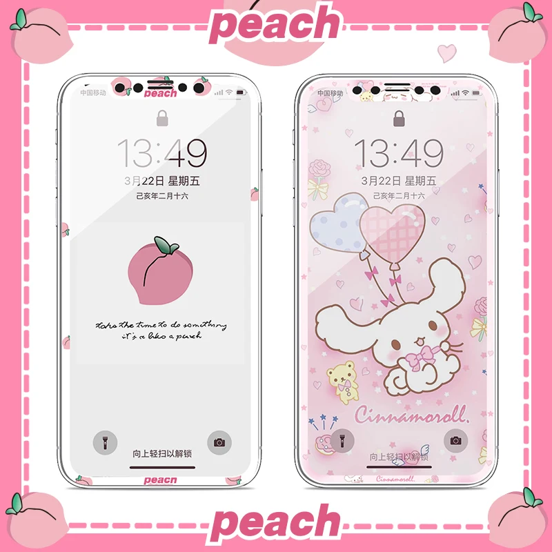 Cinnamoroll Передняя пленка для iPhone 11pro max XS MAX мультяшный Мягкий край закаленное стекло