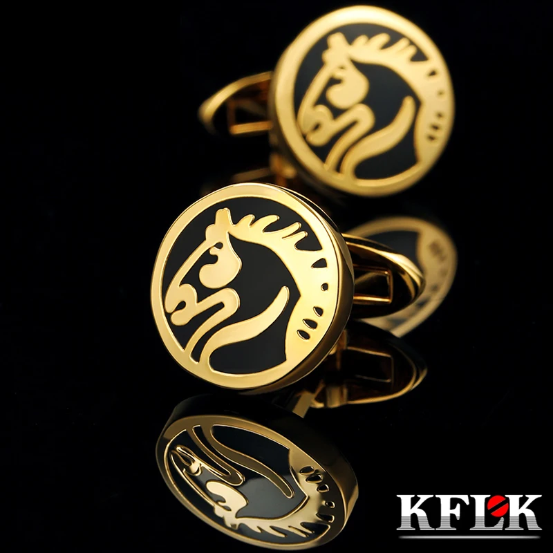 KFLK French shirt cufflinks for mens Brand Animal Cuff links Luxury Wedding Buttons Gold-color High Quality Horse guests
KFLK French shirt cufflinks for mens Brand Animal Cuff links Luxury Wedding Buttons Gold-color High Quality Horse guests