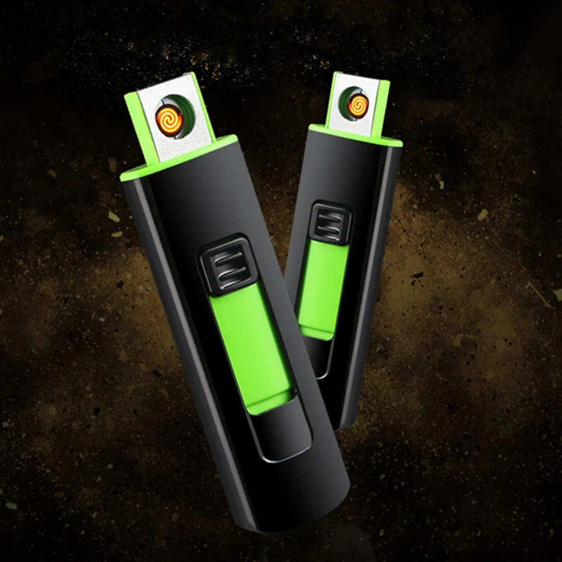 Новая полоса USB Зажигалка перезаряжаемая Электронная зажигалка тонкая для