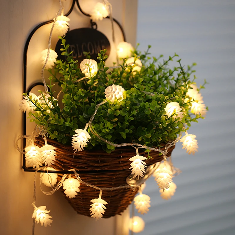 LED Pine cone string light for wedding decor outdoor party christmas tree decorations garland new year lamp waterproof
LED Pine cone string light for wedding decor outdoor party christmas tree decorations garland new year lamp waterproof