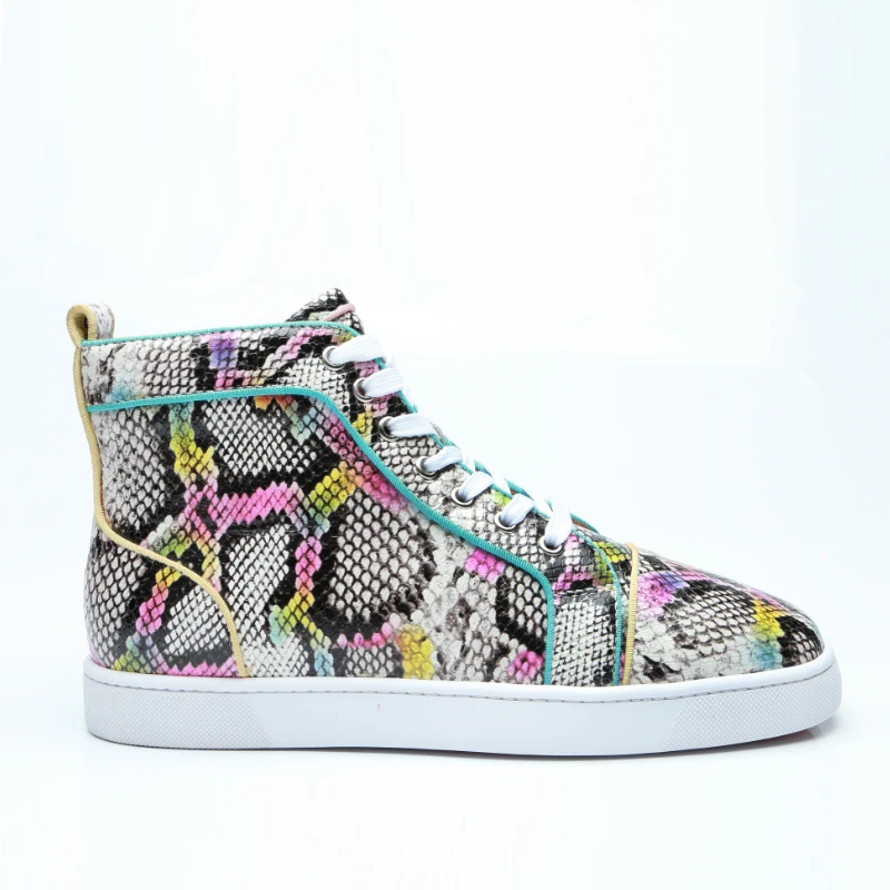 Kaeve Men Casual Python Skin Ankle Boots Mixed Colors High Top Zapatos De Hombres Man'S Quality Hip Hop Shoes Zapatillas Hombre
Kaeve Men Casual Python Skin Ankle Boots Mixed Colors High Top Zapatos De Hombres Man'S Quality Hip Hop Shoes Zapatillas Hombre