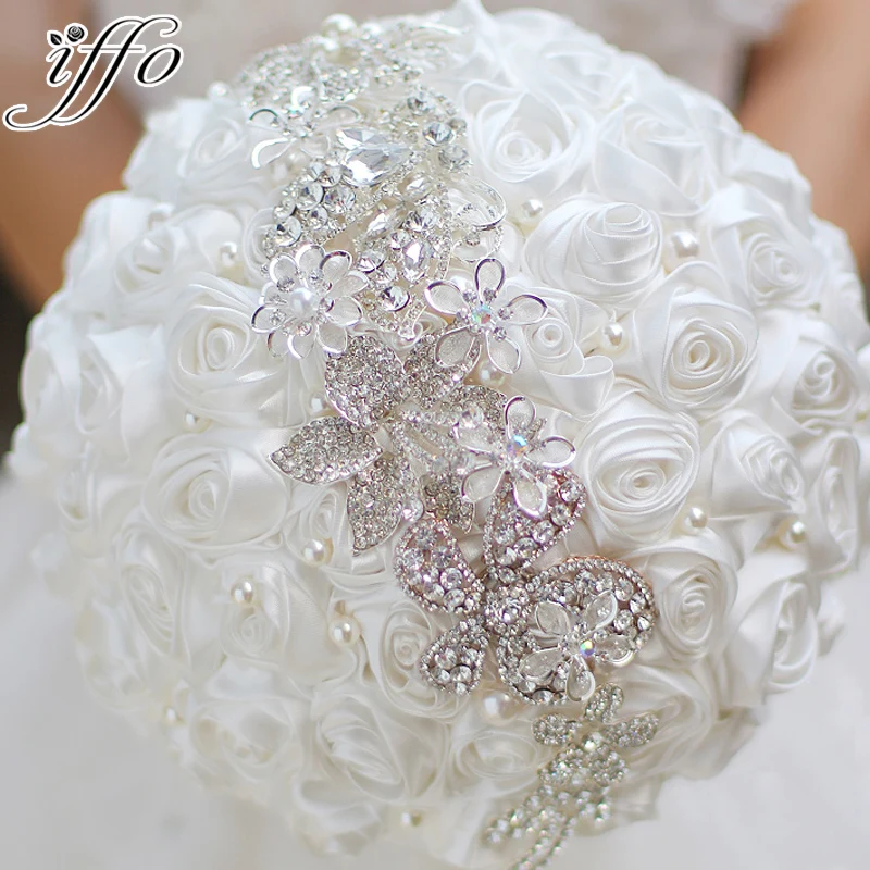 Белая брошь роза букет сделай сам для свадьбы с кристаллами|crystal shawl|crystal bouquet