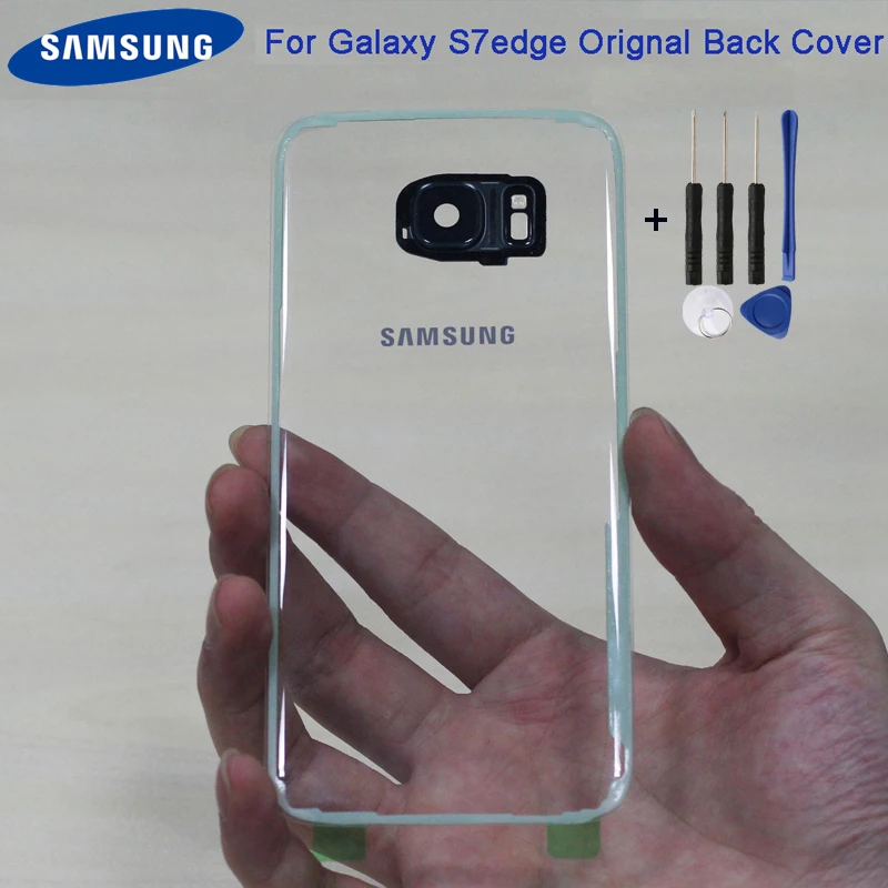 Стеклянная крышка для Samsung S7 G9300 S7edge G9350 оригинальная прозрачная задняя