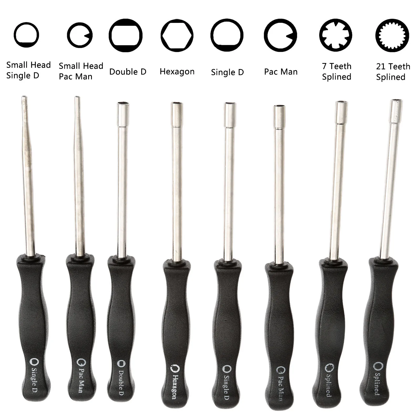 Carburetor Adjustment Tool Pac Man/Small Pac Man/Single D/Small Single D/Double D/Hexagon/7 Teeth /21 Teeth Splined Screwdriver
Carburetor Adjustment Tool Pac Man/Small Pac Man/Single D/Small Single D/Double D/Hexagon/7 Teeth /21 Teeth Splined Screwdriver