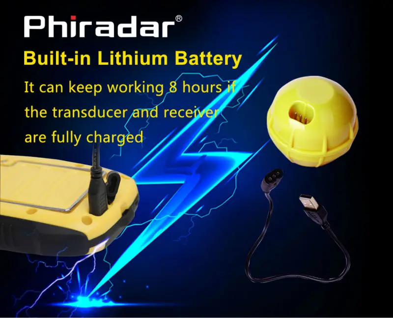 Эхолот-рыболокатор Phiradar 2 8 дюйма портативный беспроводной эхолот