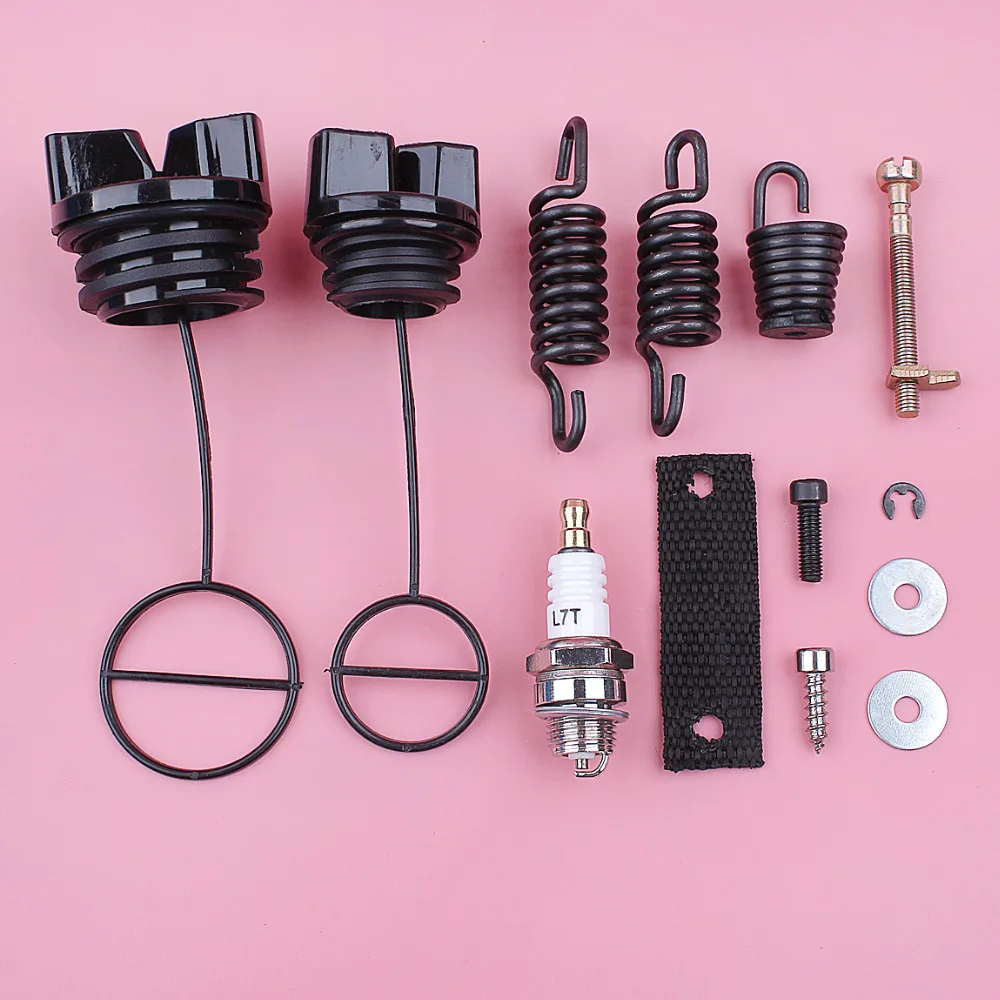 AV Buffer Shock Spring Set For Partner 350 351 Fuel Oil Tank Cap Chain Adjuster Tensioner Spark Plug Chainsaw Replace Spare Part
AV Buffer Shock Spring Set For Partner 350 351 Fuel Oil Tank Cap Chain Adjuster Tensioner Spark Plug Chainsaw Replace Spare Part