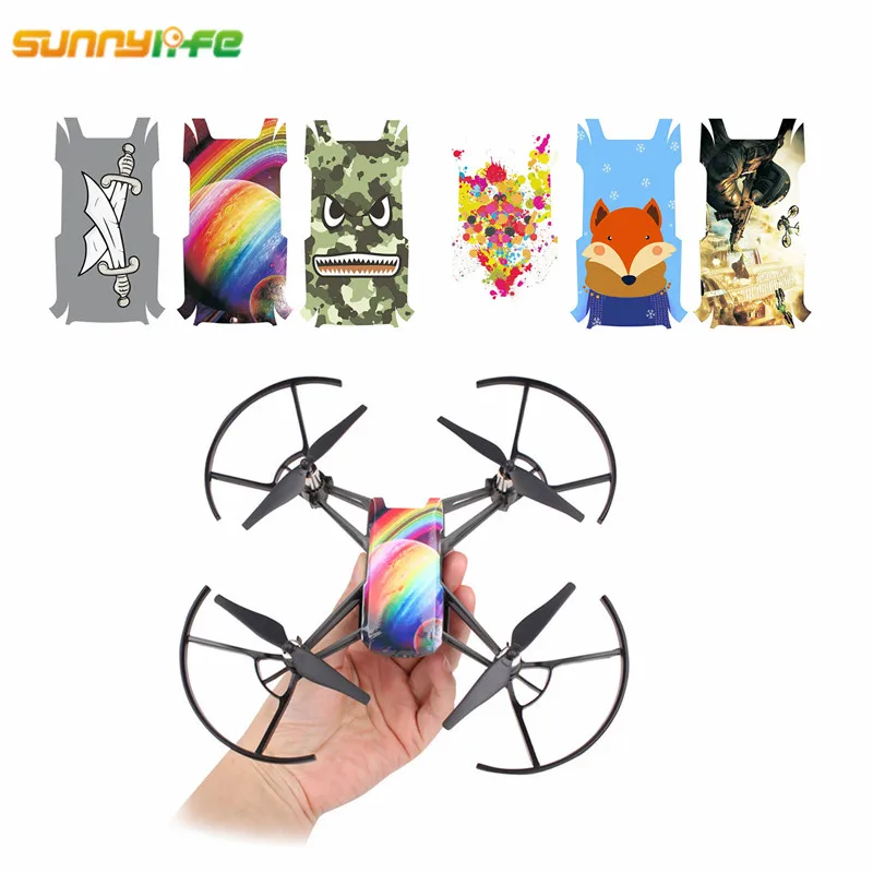 Для DJI tello ПВХ наклейка на корпус TELLO чехол 3 шт. цветные Переводные изображения
