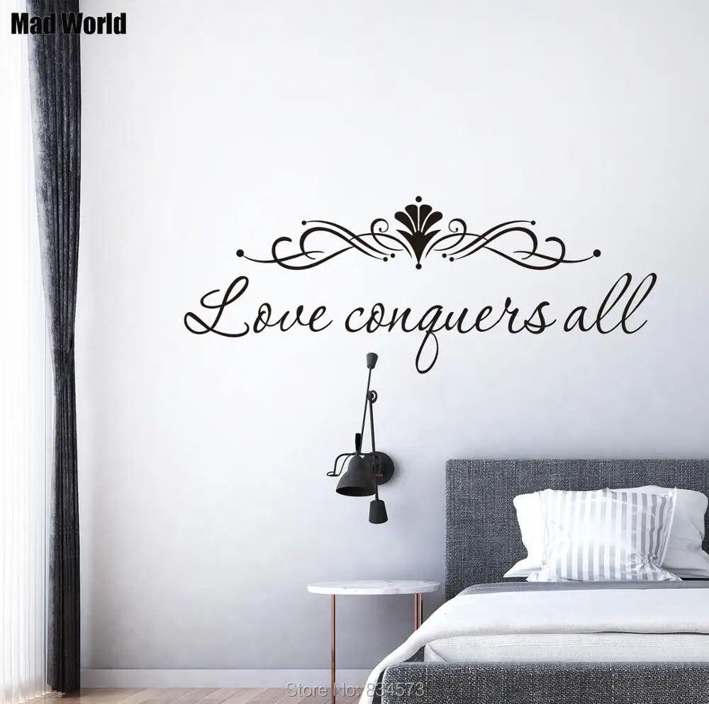 Наклейки на стену Mad World-Love conquers all, настенная наклейка, украшение для дома «сделай сам», съемный декор для комнаты, настенные наклейки
Наклейки на стену Mad World-Love conquers all, настенная наклейка, украшение для дома «сделай сам», съемный декор для комнаты, настенные наклейки