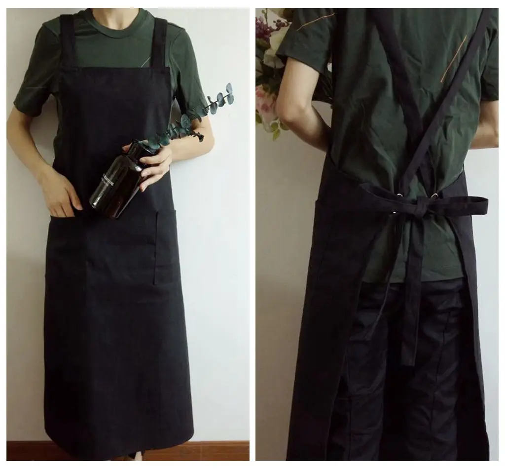 Literary shoulders long strap black thick canvas cafe tea shop painting floral pottery apron
Literary shoulders long strap black thick canvas cafe tea shop painting floral pottery apron