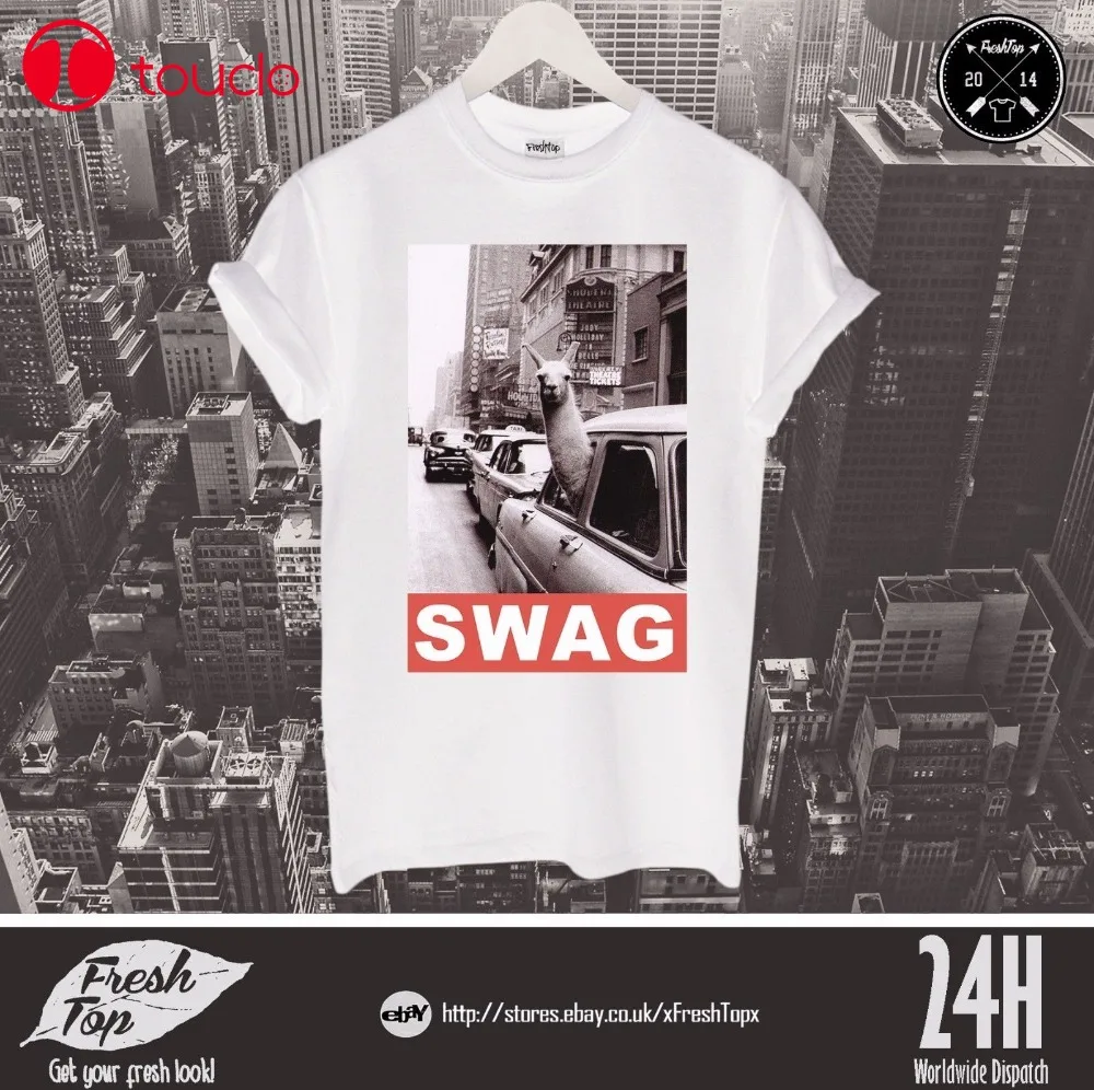 Женская футболка с капюшоном Swag Alpaca Taking Cab New York London 100% хлопок 2019|Мужские футболки|