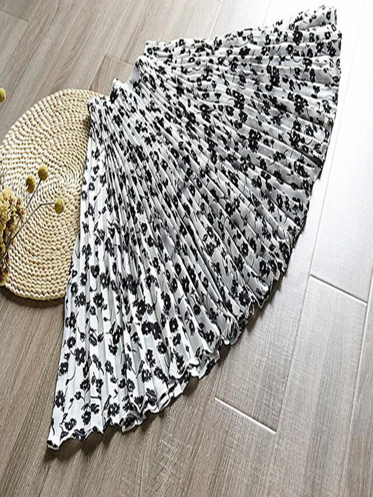 2019 Spring New Arrival Vintage Skirt Floral Elastic Waist Pleated Skirt Large Pendulum Faldas Largas Elegantes clothes
2019 Spring New Arrival Vintage Skirt Floral Elastic Waist Pleated Skirt Large Pendulum Faldas Largas Elegantes clothes