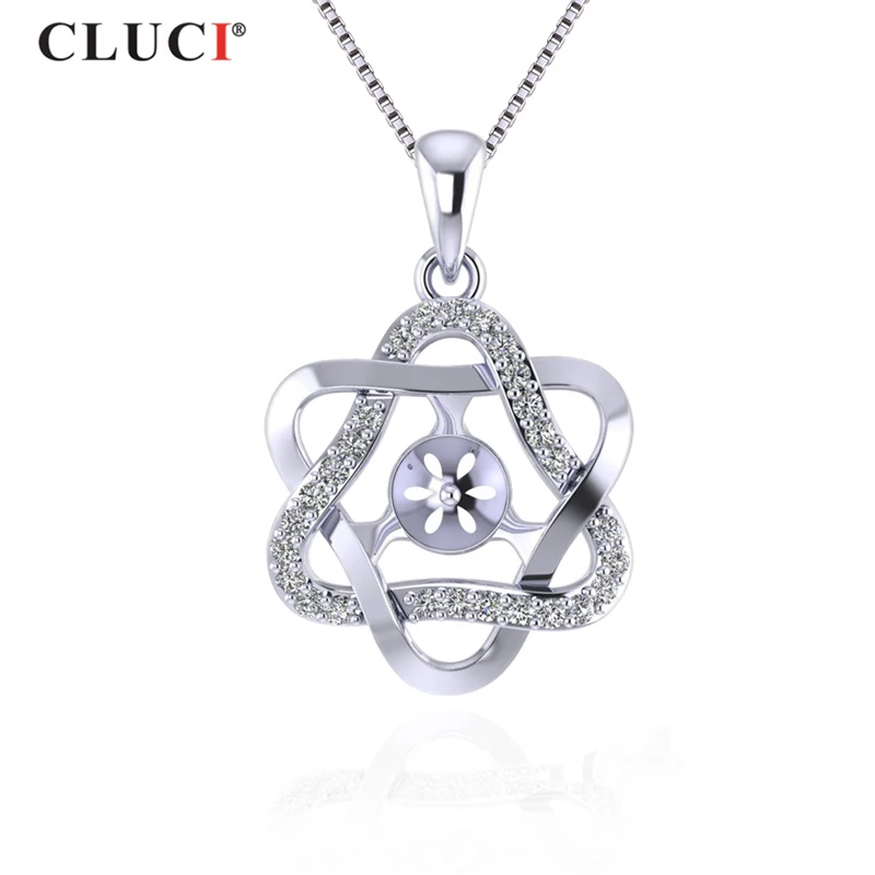 CLUCI Silver 925 Classic Six-star Shape Pendant for Women Necklace Sterling Silver Zircon Pearl Pendant Mounting Jewelry SP382SB
CLUCI Silver 925 Classic Six-star Shape Pendant for Women Necklace Sterling Silver Zircon Pearl Pendant Mounting Jewelry SP382SB