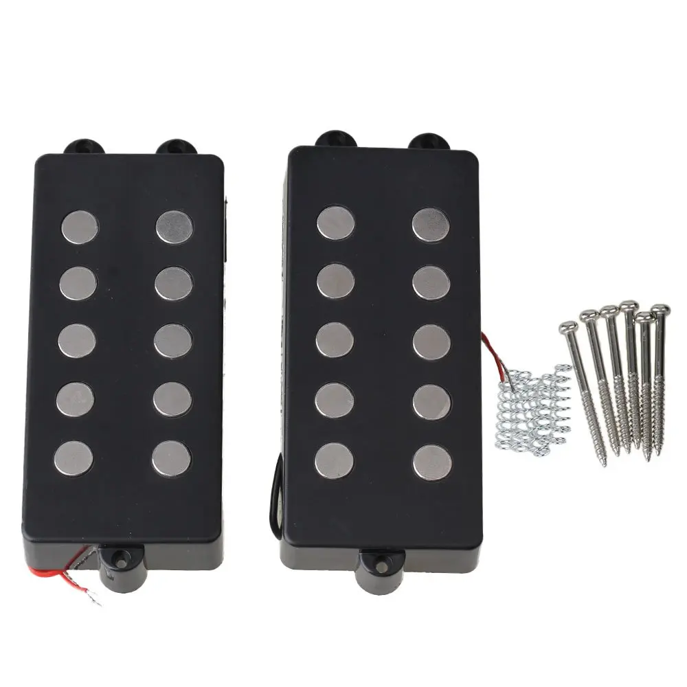 2 Pcs Black 5 String Open Type Bass Guitar Pickup Humbucker For Music Man Bass Coil Tap with 4 corewire
2 Pcs Black 5 String Open Type Bass Guitar Pickup Humbucker For Music Man Bass Coil Tap with 4 corewire