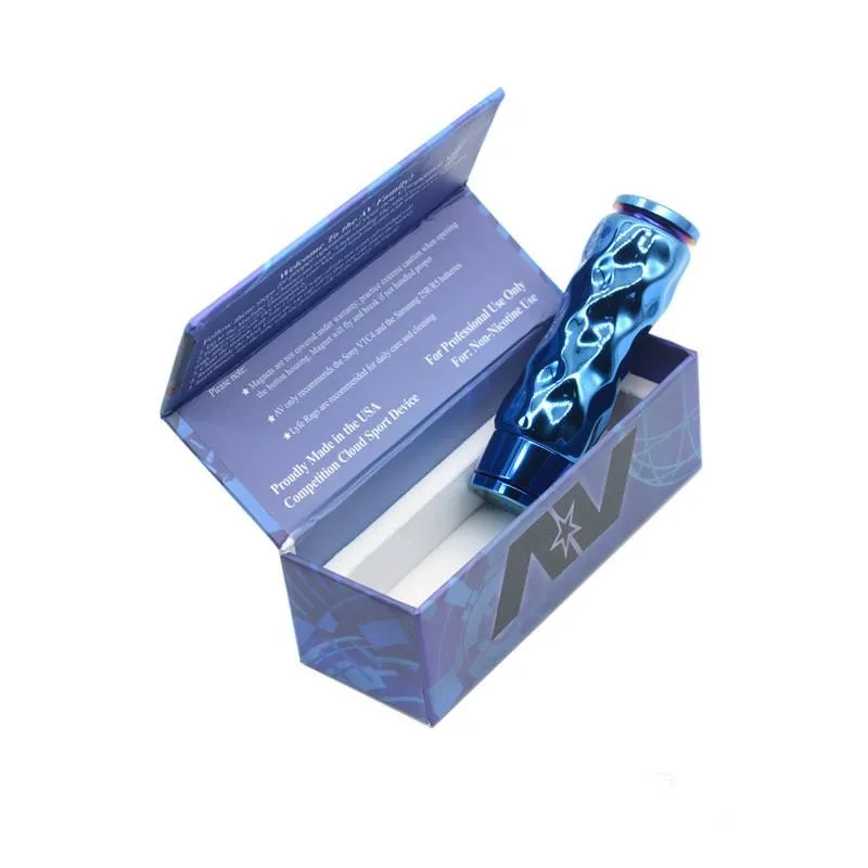 AV Dimple Gyre Mod Vape Mods Metal Tube Brass copper Heat Treated Blue Dimple Gyre Mech Mod with Single 18650 Battery mech mod
AV Dimple Gyre Mod Vape Mods Metal Tube Brass copper Heat Treated Blue Dimple Gyre Mech Mod with Single 18650 Battery mech mod