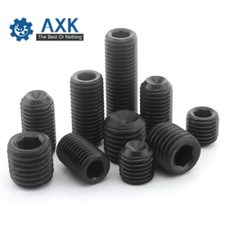 200Pcs/100Pcs DIN916 M8 M10 Grade 12.9 Carbon Steel Inner Hexagon Socket Set Screw Metric Thread Grub Screws Black
200Pcs/100Pcs DIN916 M8 M10 Grade 12.9 Carbon Steel Inner Hexagon Socket Set Screw Metric Thread Grub Screws Black