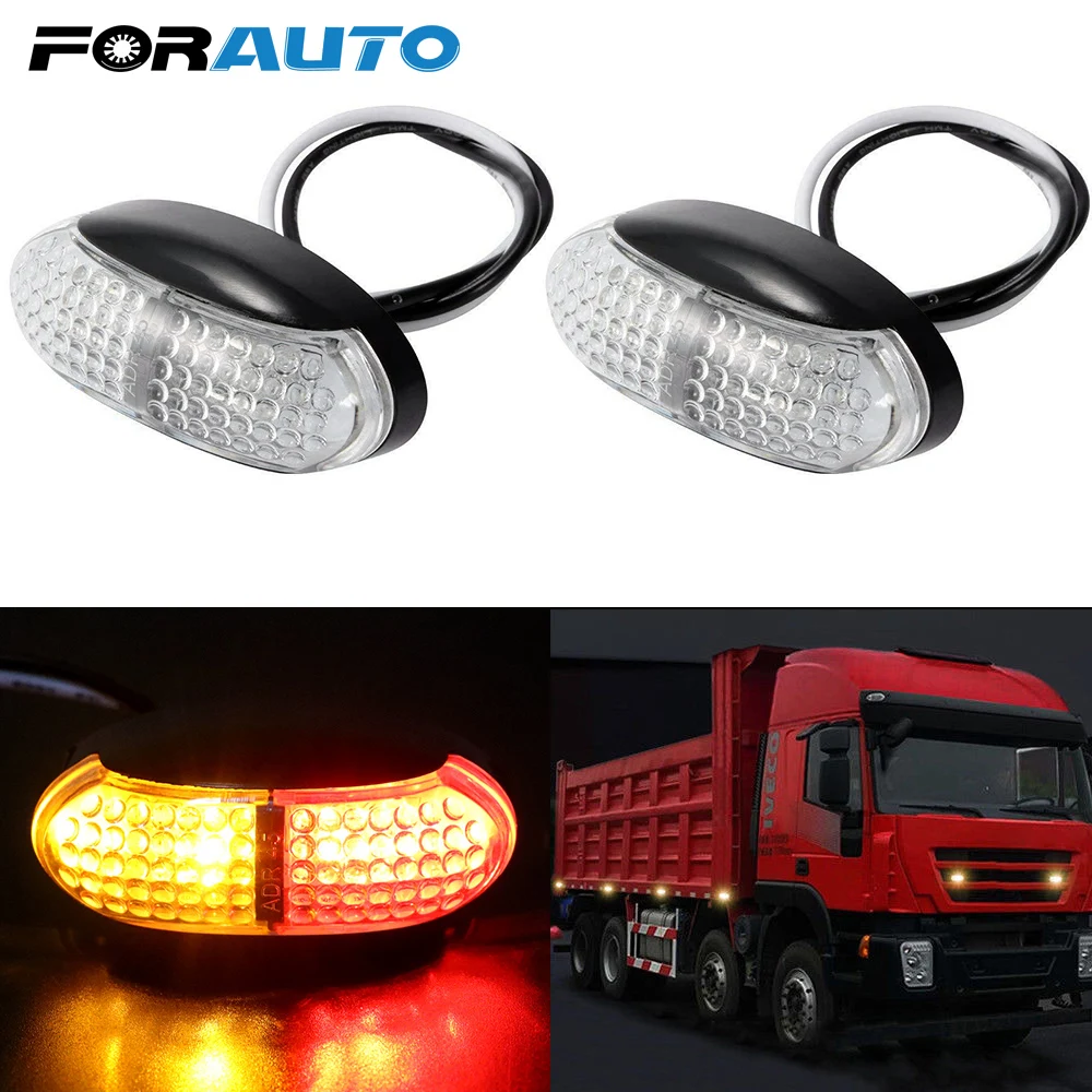 FORAUTO 2pcs 4 LED Car Side Marker Light Red Yellow Signal Light DC 10V-30V Dark Warning Car-Styling For Truck Trailer
FORAUTO 2pcs 4 LED Car Side Marker Light Red Yellow Signal Light DC 10V-30V Dark Warning Car-Styling For Truck Trailer