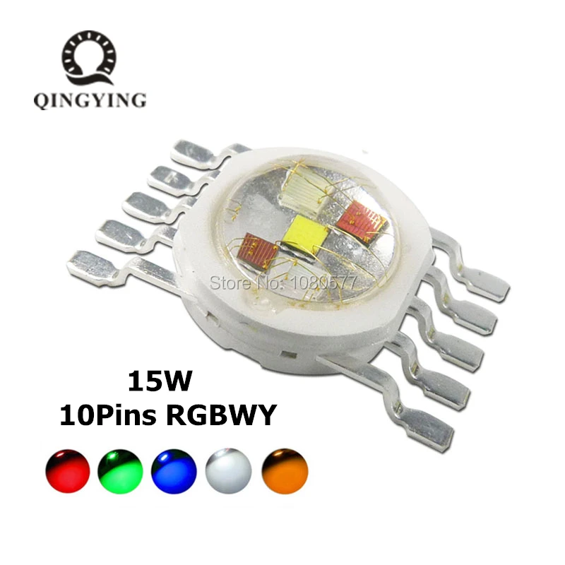 Светодиодный чип RGB RGBWY RGBWYV высокой мощности 3 Вт 4 15 18 цветной светодиодный