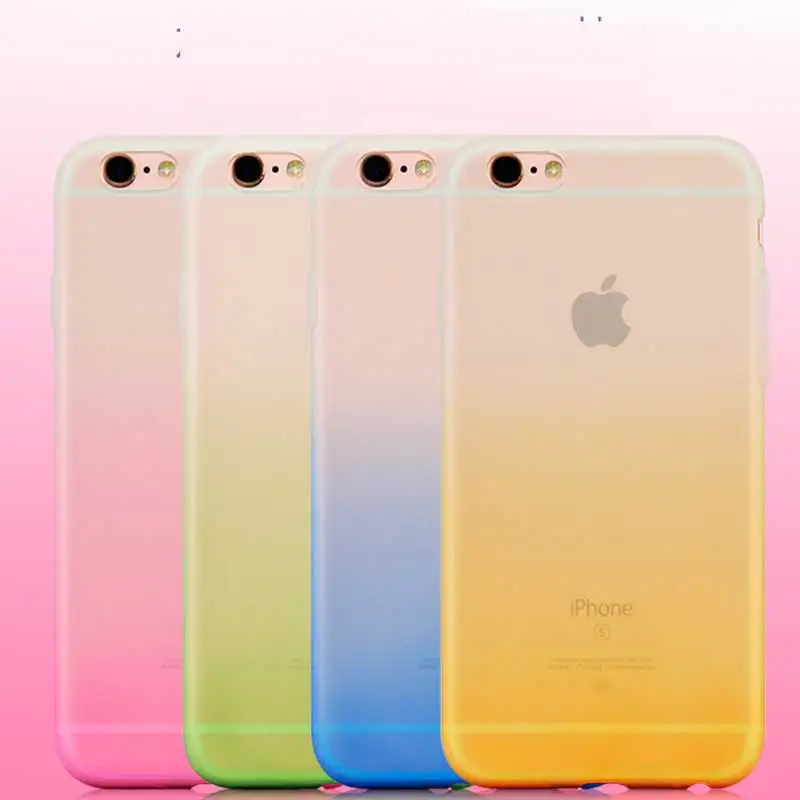 Тонкий цветной прозрачный чехол из ТПУ для iPhone 7 8 6s мягкая задняя крышка Apple X XR XS Max