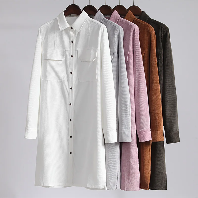 Spring Autumn Women Long Corduroy blouse Long Sleeve Shirt Blouse Casual blusas feminina Tops plus size women's clothing
Spring Autumn Women Long Corduroy blouse Long Sleeve Shirt Blouse Casual blusas feminina Tops plus size women's clothing