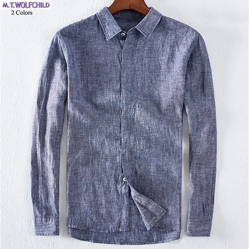 Good quality 2018 Autumn mens long sleeve shirts 100% linen casual mens turn-down collar shirts fashion mens spring clothing
Good quality 2018 Autumn mens long sleeve shirts 100% linen casual mens turn-down collar shirts fashion mens spring clothing