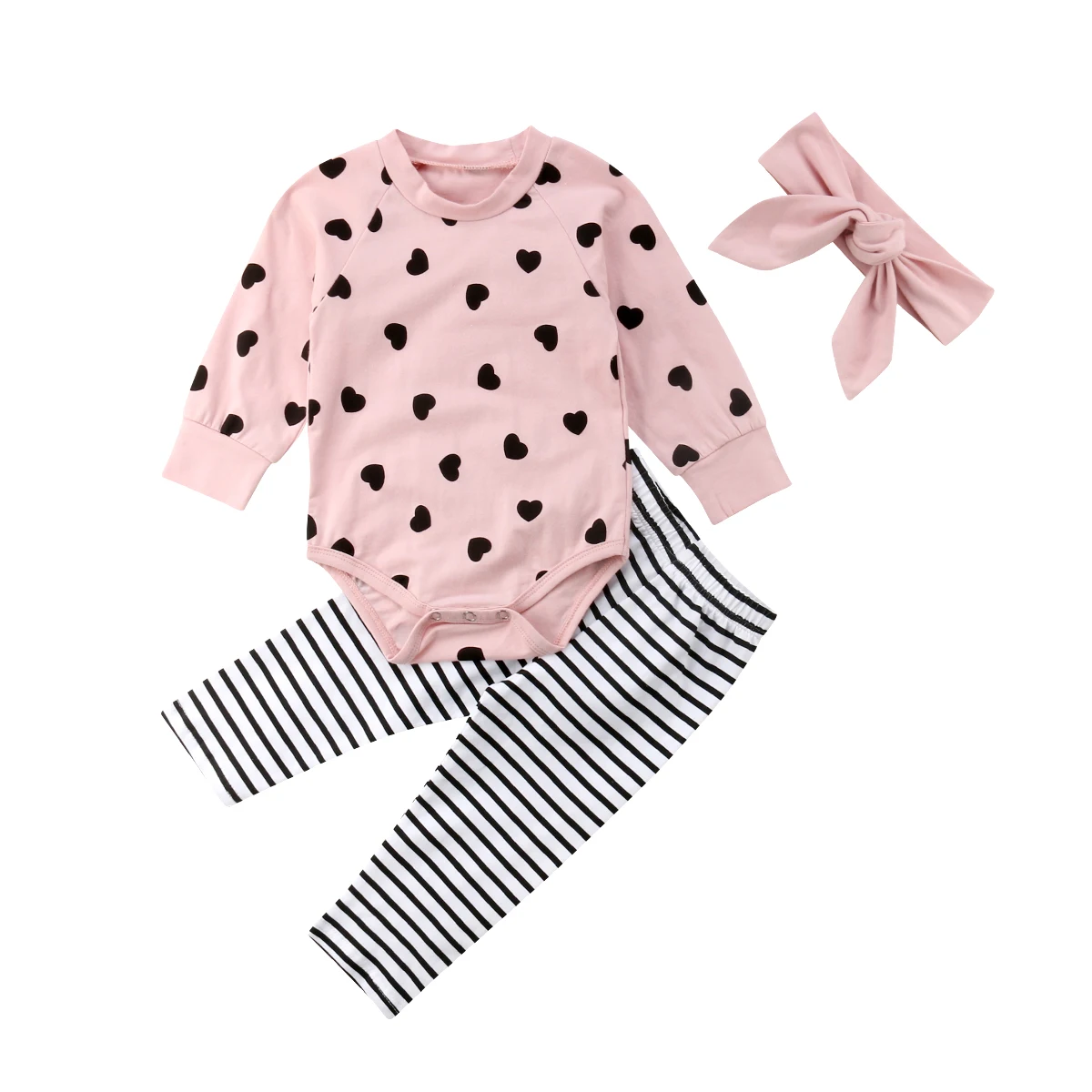 Newborn Baby Girl Outfits Set Cotton Heart Print Bodysuit Jumpsuit Leggings Headband Set Size 0-24M
Newborn Baby Girl Outfits Set Cotton Heart Print Bodysuit Jumpsuit Leggings Headband Set Size 0-24M