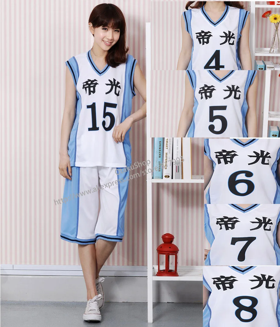 Аниме Kuroko no Basuke Basket костюм для косплея Джерси Teiko School No.4 5 6 7 8 15 костюм мужская униформа Одежда для мальчиков
Аниме Kuroko no Basuke Basket костюм для косплея Джерси Teiko School No.4 5 6 7 8 15 костюм мужская униформа Одежда для мальчиков
