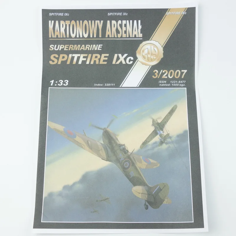 British Spitfire Fighter IXc Paper Model 1:33 Aircraft Manual DIY Diecast Aircraft Model Military Collectible Gift Education Toy
British Spitfire Fighter IXc Paper Model 1:33 Aircraft Manual DIY Diecast Aircraft Model Military Collectible Gift Education Toy