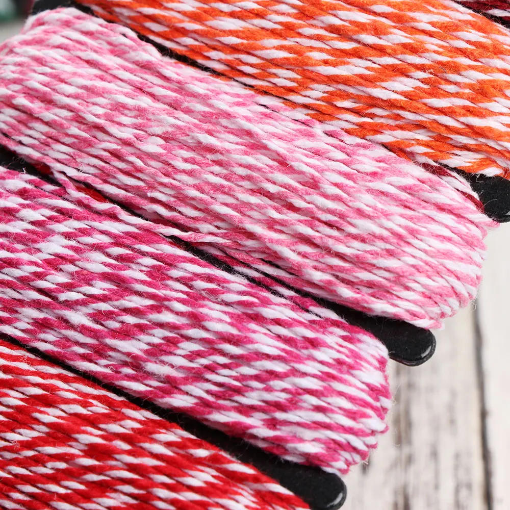 4Ply Thin Mixed Double Color Baker Twine Cotton Rope For DIY Gift Packing Scrapbooking Wedding Birthday Party Decoration New
4Ply Thin Mixed Double Color Baker Twine Cotton Rope For DIY Gift Packing Scrapbooking Wedding Birthday Party Decoration New