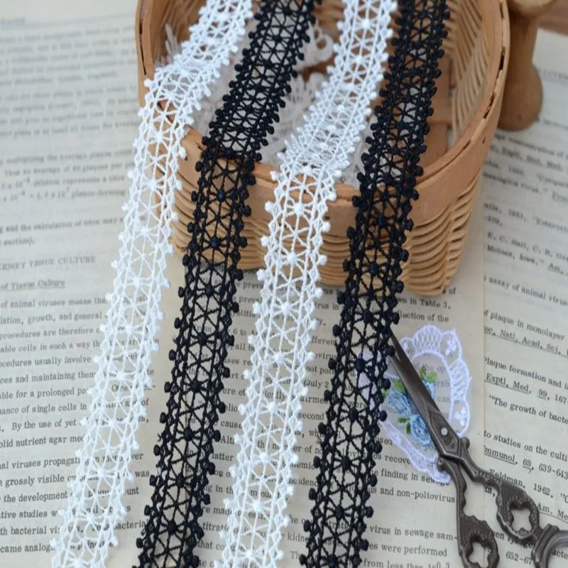High-quality Lace accessories Black white bilateral water soluble flower edge 2.5 cm D2502
High-quality Lace accessories Black white bilateral water soluble flower edge 2.5 cm D2502