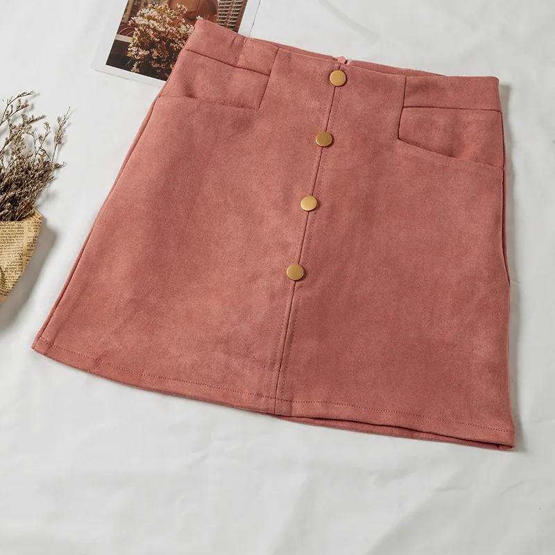 Women Skirts Suede Leather Candy Color Single Breasted Button Skirt Female Spring Summer Bodycon Sexy A Line Skirts for Woman
Women Skirts Suede Leather Candy Color Single Breasted Button Skirt Female Spring Summer Bodycon Sexy A Line Skirts for Woman