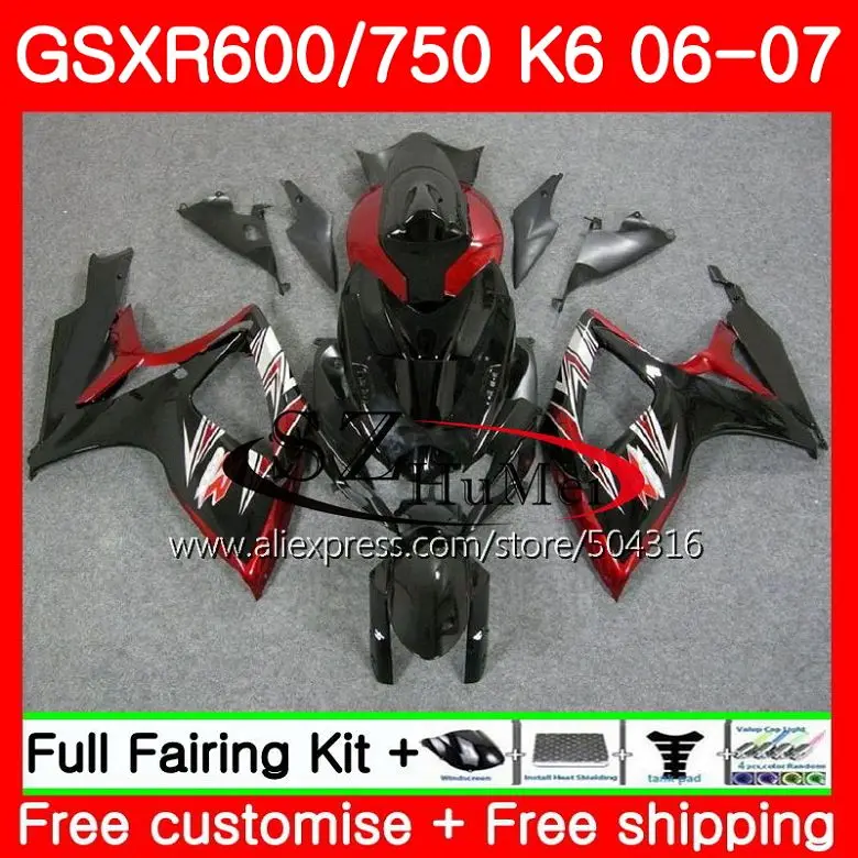 Bodys For SUZUKI GSXR 750 black red GSXR 600 R600 GSX-R750 06 07 31SH14 GSXR750 06 07 GSX-R600 K6 GSXR600 2006 2007 Fairings
Bodys For SUZUKI GSXR 750 black red GSXR 600 R600 GSX-R750 06 07 31SH14 GSXR750 06 07 GSX-R600 K6 GSXR600 2006 2007 Fairings