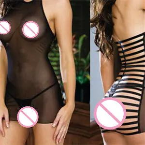 women Black transparent Babydoll underwear backless Lace mesh lingerie sleepwear costumes Length:62cm
women Black transparent Babydoll underwear backless Lace mesh lingerie sleepwear costumes Length:62cm