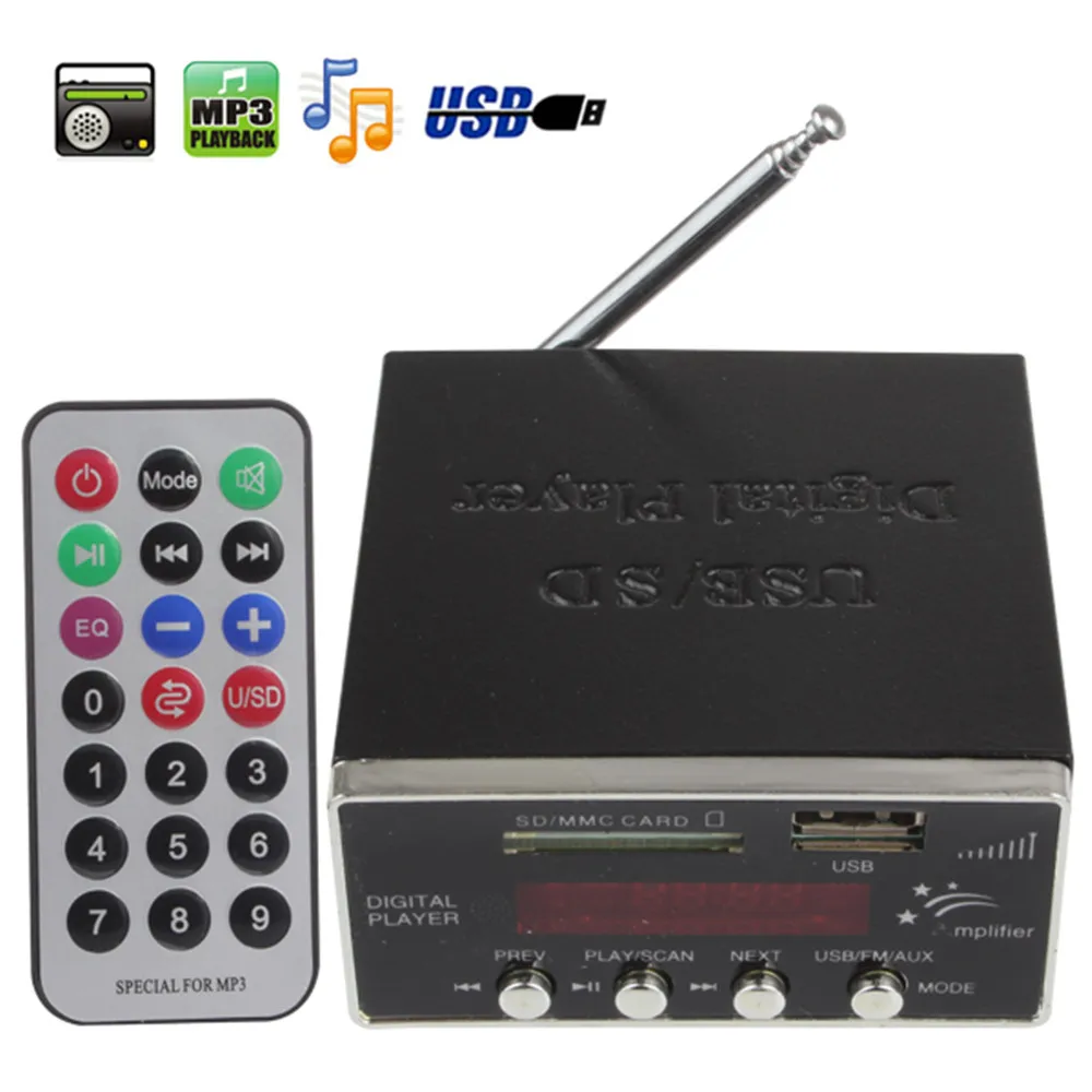 Car Stereo Power Amplifier MP3 Player Reader 4-Electronic Keypad Support USB SD MMC Card with Remote Control
Car Stereo Power Amplifier MP3 Player Reader 4-Electronic Keypad Support USB SD MMC Card with Remote Control