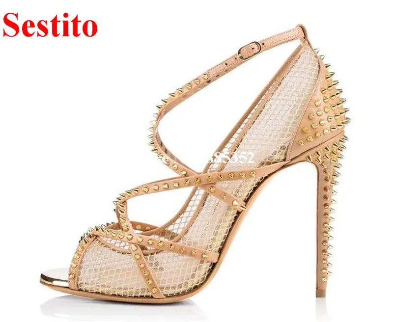 Sexy Women Summer Sandals Rivet Stud Cross-tied Cutouts Peep Toe Fashion Party Shoes High Heels Dress Sandals Shoes Women
Sexy Women Summer Sandals Rivet Stud Cross-tied Cutouts Peep Toe Fashion Party Shoes High Heels Dress Sandals Shoes Women