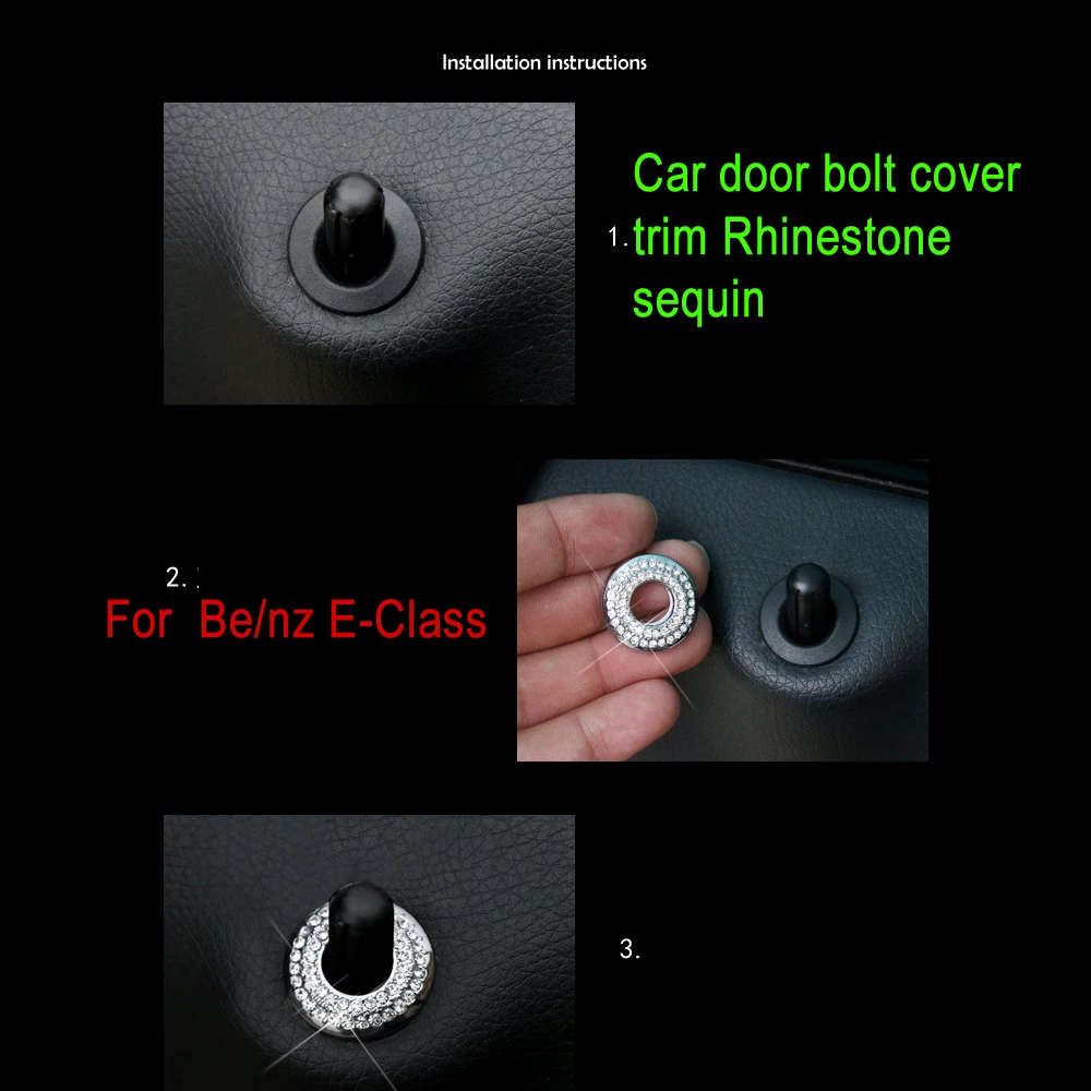 DistinguishedCar door bolt cover trim Rhinestone sequin decal sticker for Me/rcedes/Be/nz E/class CARS Button lid decoration
DistinguishedCar door bolt cover trim Rhinestone sequin decal sticker for Me/rcedes/Be/nz E/class CARS Button lid decoration