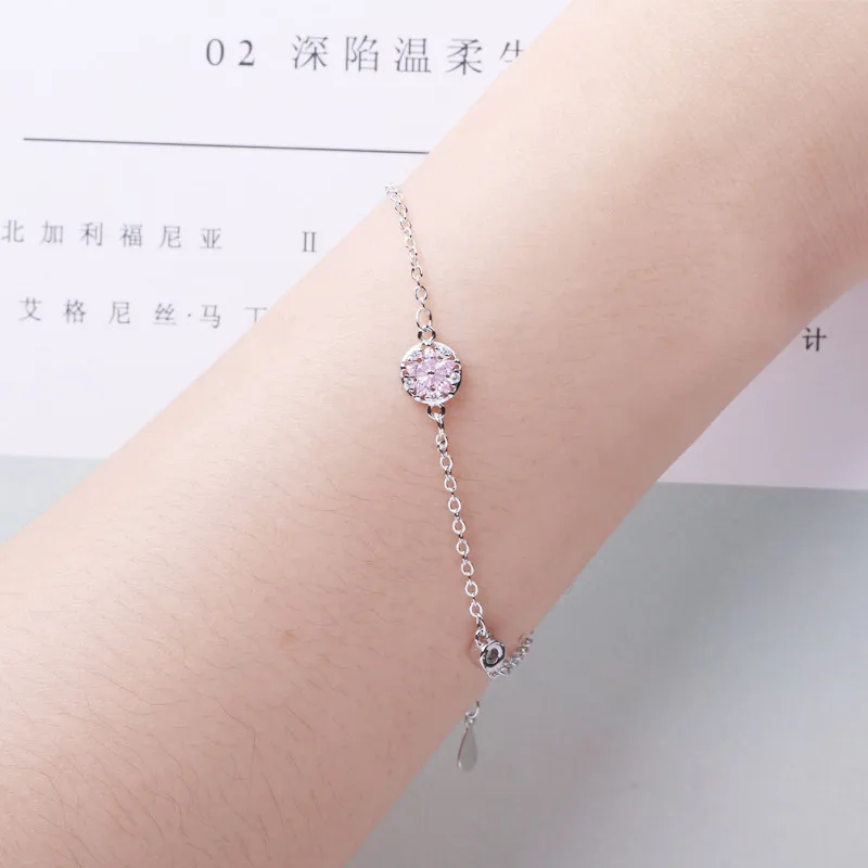 FENGLI Romantic Round Pink Flower Women Bracelet Circle Chain Link Bracelets for Women Sterling Silver Color Jewelry
FENGLI Romantic Round Pink Flower Women Bracelet Circle Chain Link Bracelets for Women Sterling Silver Color Jewelry