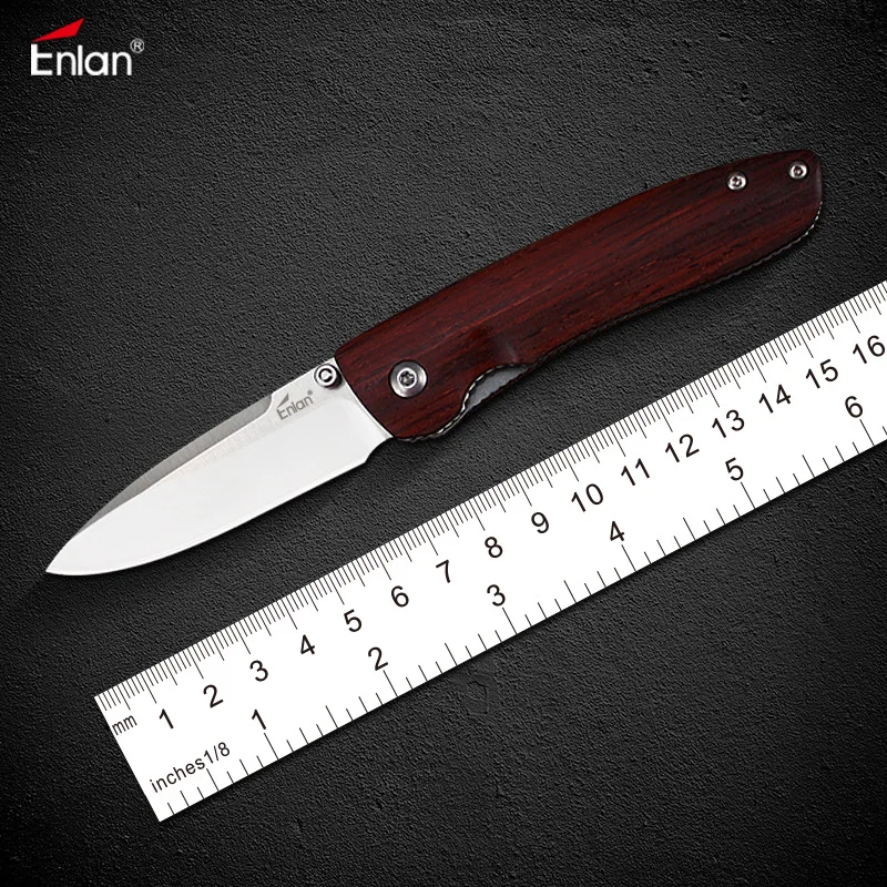 Enlan M028 8Cr15Mov Blade Wood Handle Folding Knife Small Outdoor Camping Hunting Multitool Keychain EDC carving wood tools
Enlan M028 8Cr15Mov Blade Wood Handle Folding Knife Small Outdoor Camping Hunting Multitool Keychain EDC carving wood tools