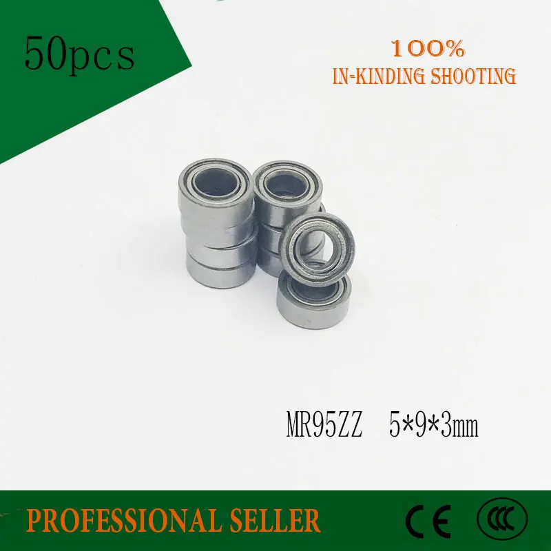 

Free shipping MR95ZZ ABEC-1 (50PCS) 5X9X3mm Miniature Ball Bearings L-950ZZ JIS0 P0 MR95 ZZ