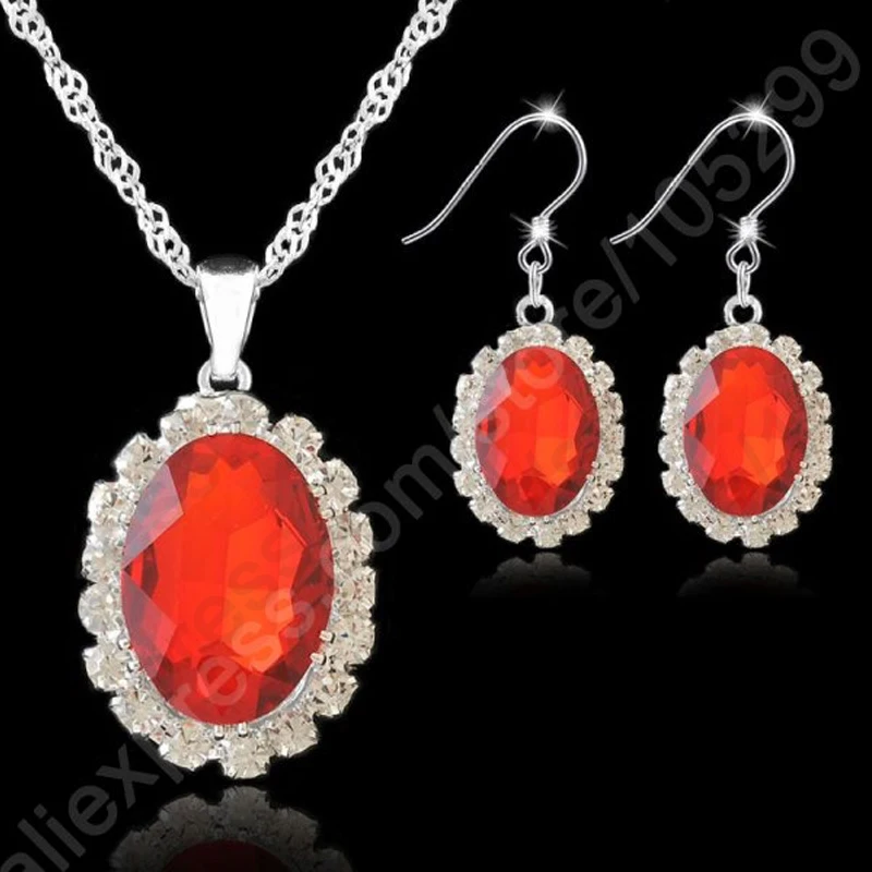 Hot Sale 4 Colors Water Drop Claw Chain Crystal Necklace Earrings Sets 925 Sterling Silver Women Party Gift High Quality
Hot Sale 4 Colors Water Drop Claw Chain Crystal Necklace Earrings Sets 925 Sterling Silver Women Party Gift High Quality